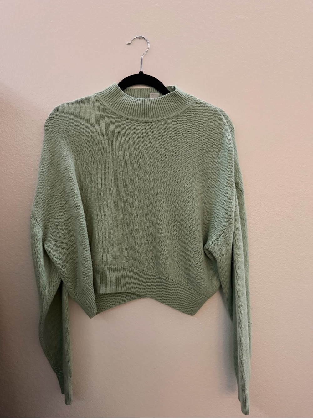 Mock Neck Sweater in Sage Green